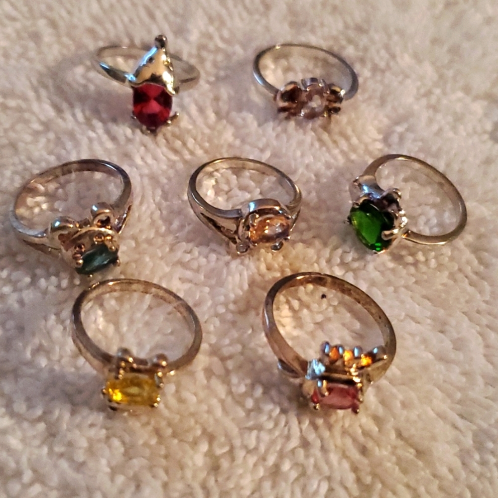 Little Girls Multi Size Ring Bundle (7) - image 1